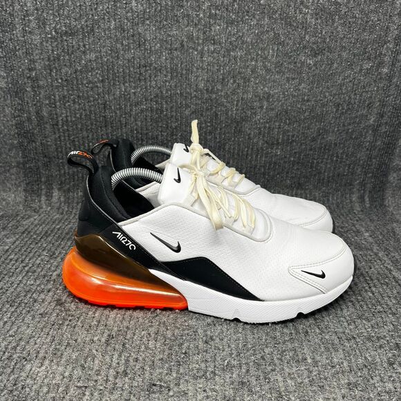 Nike Air Max 270 Premium Leather Hyper Crimson White Black Mens 10 BQ6171-100 - Picture 1 of 8